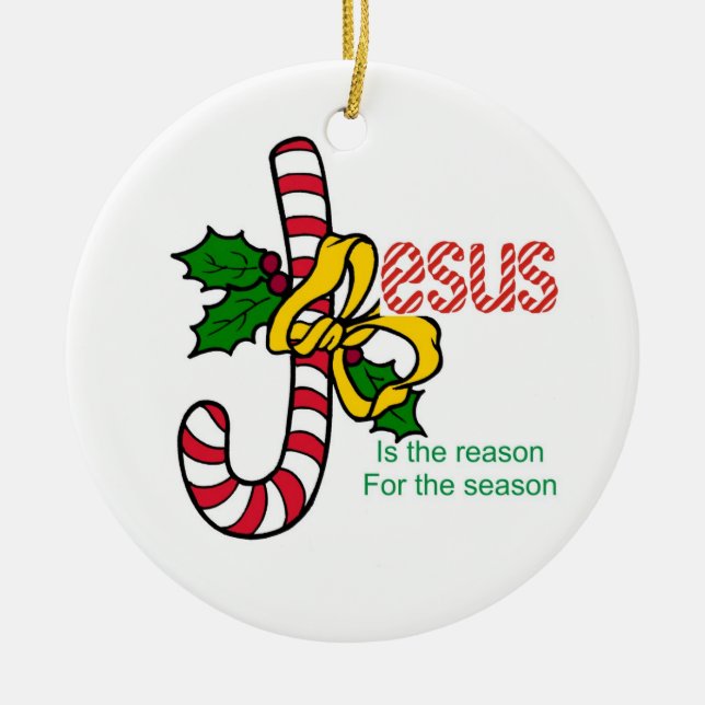 Jesus is the Reason Christmas Tree Ornament (Front)
