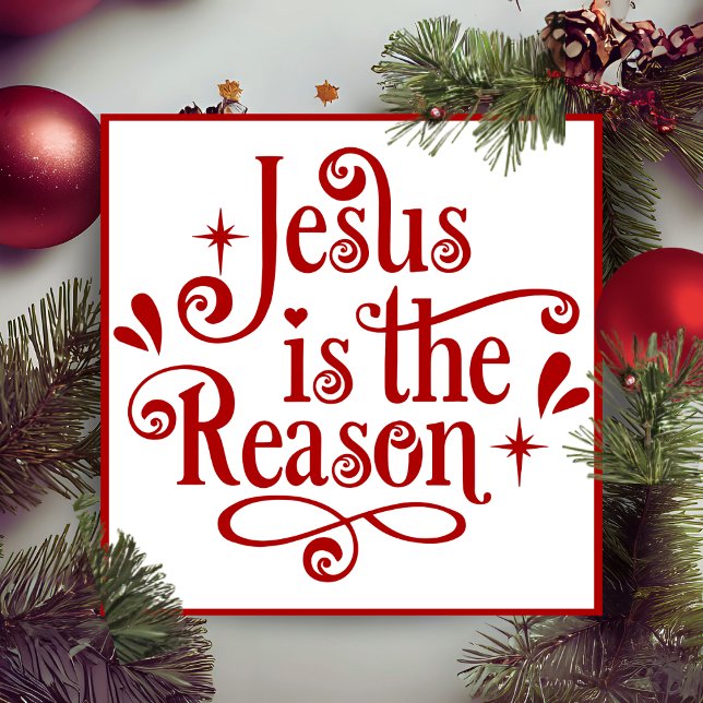 Jesus Is The Reason Custom Christmas Holiday Card (Jesus Is The Reason Custom Christmas Holiday Card)