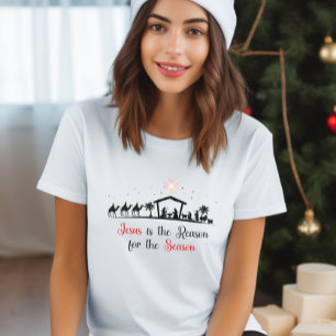 Jesus is the Reason fo the Season White T-Shirt