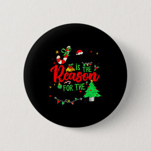 Jesus Is The Reason For Season Christmas Family Pa 6 Cm Round Badge
