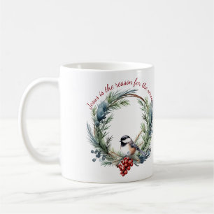 JESUS IS THE REASON FOR SEASON Christmas quote Coffee Mug
