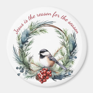 JESUS IS THE REASON FOR SEASON Christmas quote Magnet