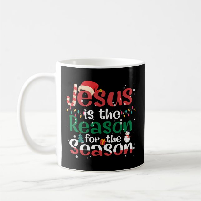Jesus Is The Reason For The Season Christian Coffee Mug (Left)