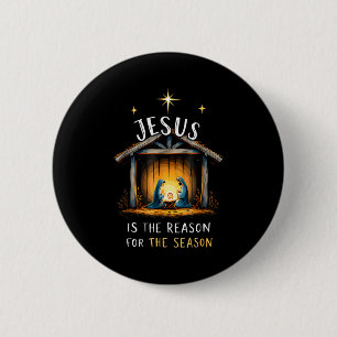Jesus Is The Reason For The Season Christian Faith 6 Cm Round Badge