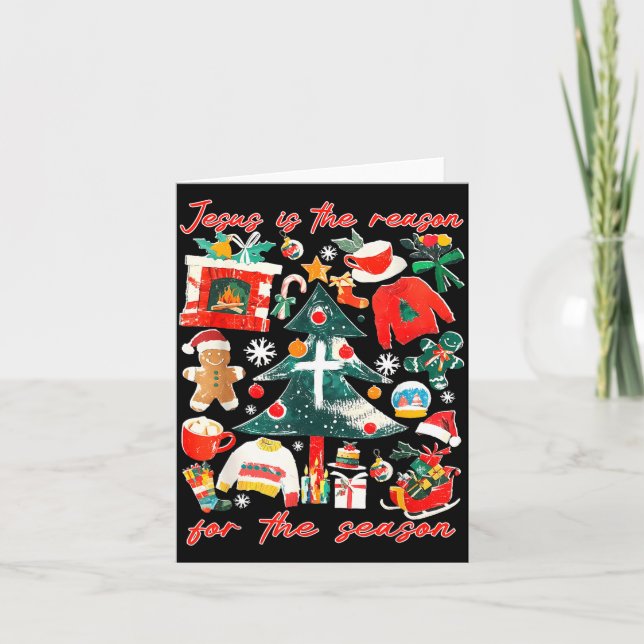 Jesus Is The Reason For The Season Christian Faith Card (Front)