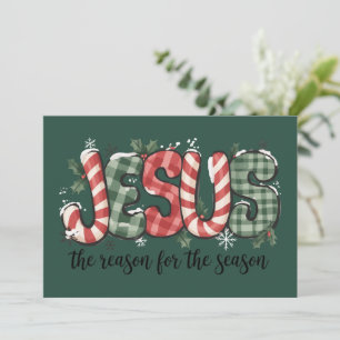 Jesus Is The Reason For The Season Christian Faith Holiday Card
