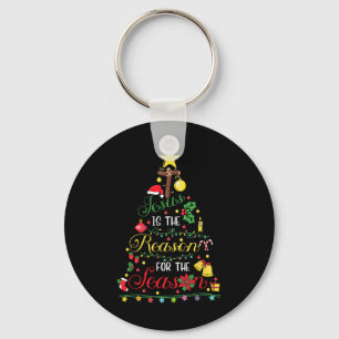 Jesus Is The Reason For The Season Christian Faith Key Ring