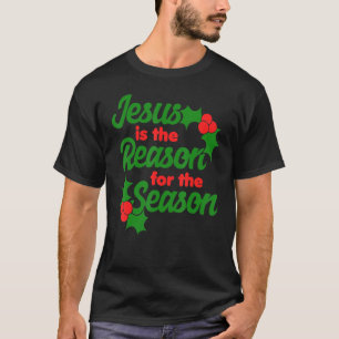 Jesus Is The Reason For The Season Christian Plaid T-Shirt
