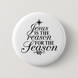 Jesus Is The Reason For The Season Christmas 6 Cm Round Badge