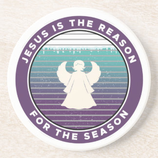 Jesus is the Reason for the Season Christmas Angel Coaster