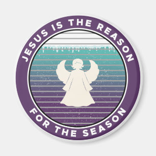 Jesus is the Reason for the Season Christmas Angel Magnet