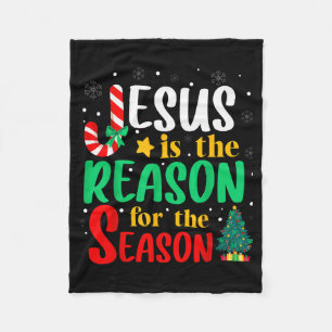 Jesus Is The Reason For The Season Christmas Chris Fleece Blanket