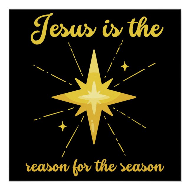 Jesus is the reason for the season Christmas cross Poster (Front)