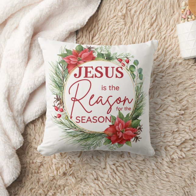 Jesus is the Reason for the Season Christmas Cushion (Blanket)