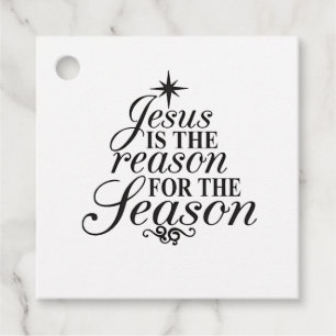 Jesus Is The Reason For The Season Christmas Favour Tags