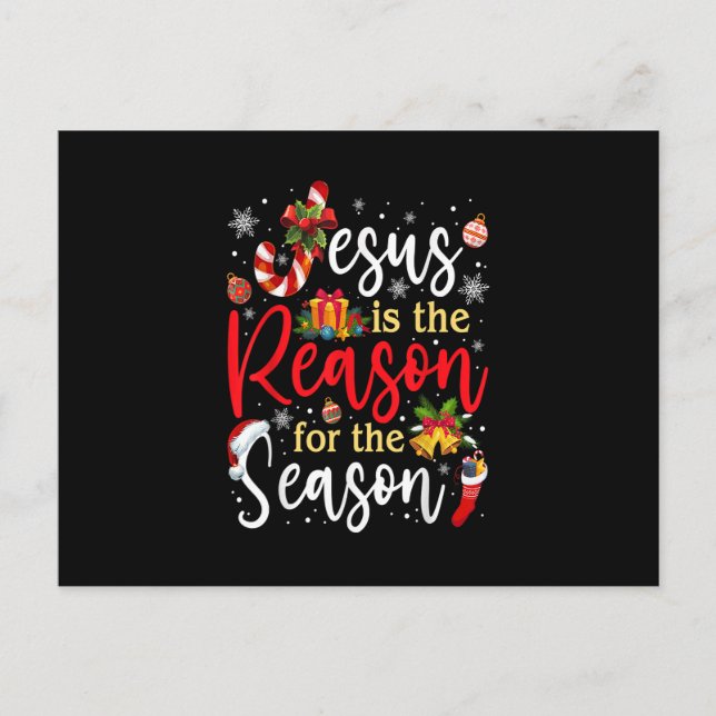 Jesus Is The Reason For The Season Christmas Funny Postcard (Front)