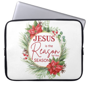 Jesus is the Reason for the Season Christmas Laptop Sleeve