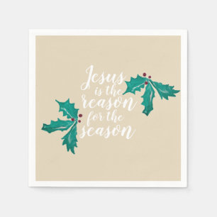 Jesus is the Reason for the Season Christmas Napkin
