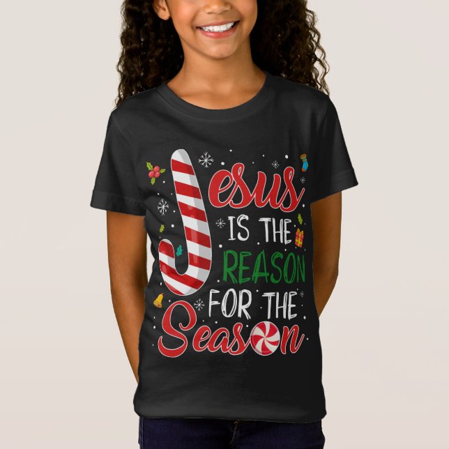 Jesus Is The Reason For The Season Christmas Pajam T-Shirt (Front)