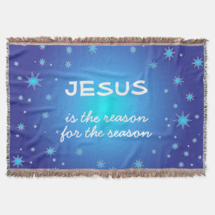 Jesus is the reason for the Season Christmas Throw Blanket