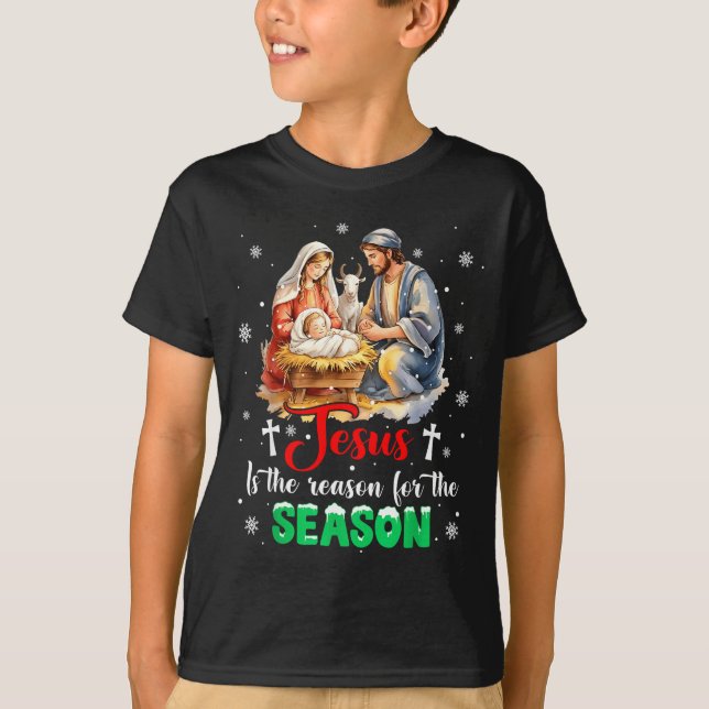 Jesus Is The Reason For The Season Christmas Xmas  T-Shirt (Front)
