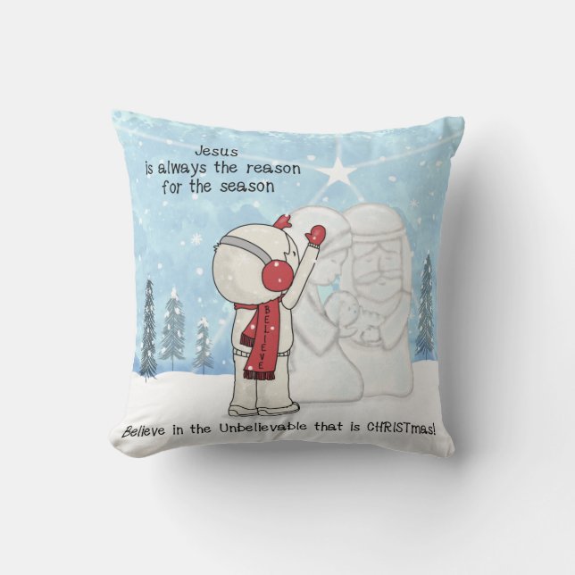 Jesus is the Reason for the Season Cushion (Front)