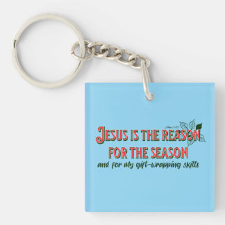 Jesus is The Reason For The Season- Gift-Wrapping Key Ring