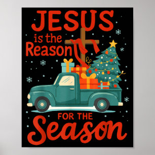 Jesus Is The Reason For The Season Pajamas Kids Ch Poster