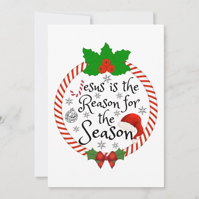 Jesus is the reason for the season T-Shirt Invitation (Front)