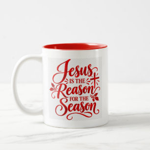 Jesus is the reason for the Season Two-Tone Coffee Mug