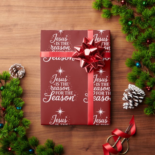Jesus Is the Reason for This Season Christian  Wrapping Paper (Holiday Gift)