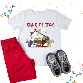 Jesus Is the Reason Manger Scene Baby T-Shirt
