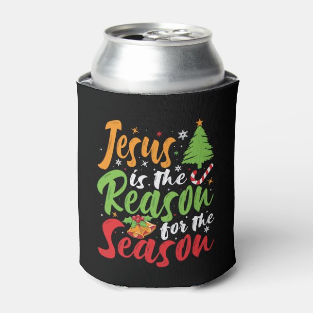 Jesus Is The Reason The Season Christmas Pyjamas Can Cooler (Can Front)