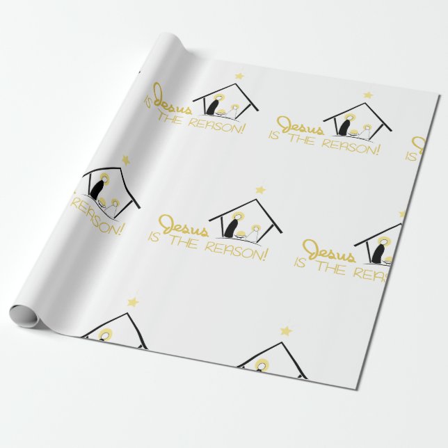 Jesus Is The Reason Wrapping Paper (Unrolled)