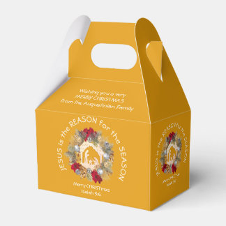 JESUS IS THE REASON Yellow Christmas Favour Box