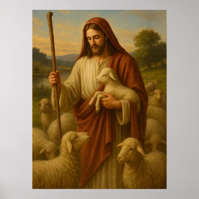 Jesus Is the Shephard #2™ LDS Wall Art Poster (Front)