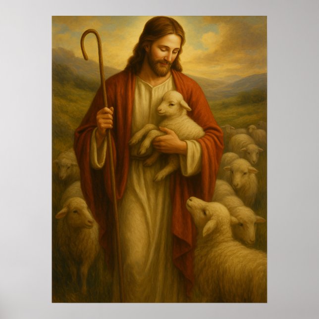 Jesus Is the Shephard #3™ LDS Wall Art Poster (Front)