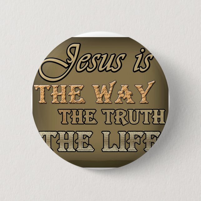 Jesus Is The Way 6 Cm Round Badge (Front)