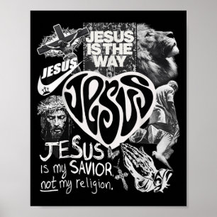 Jesus Is The Way Christian Bible Verse God Faith M Poster
