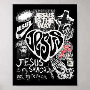 Jesus Is The Way Christian Bible Verse God Faith W Poster