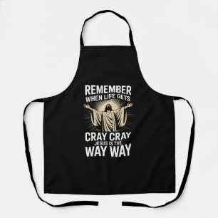 Jesus Is The Way Christmas Funny Faith Religious Apron