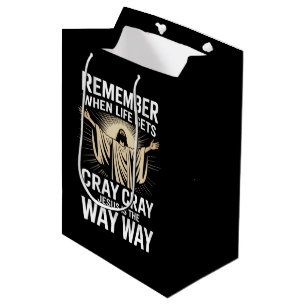 Jesus Is The Way Christmas Funny Faith Religious Medium Gift Bag