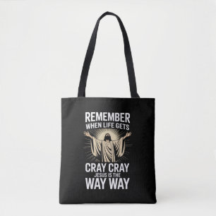 Jesus Is The Way Christmas Funny Faith Religious  Tote Bag