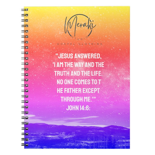 Jesus is the way Spiral Photo Notebook (Front)