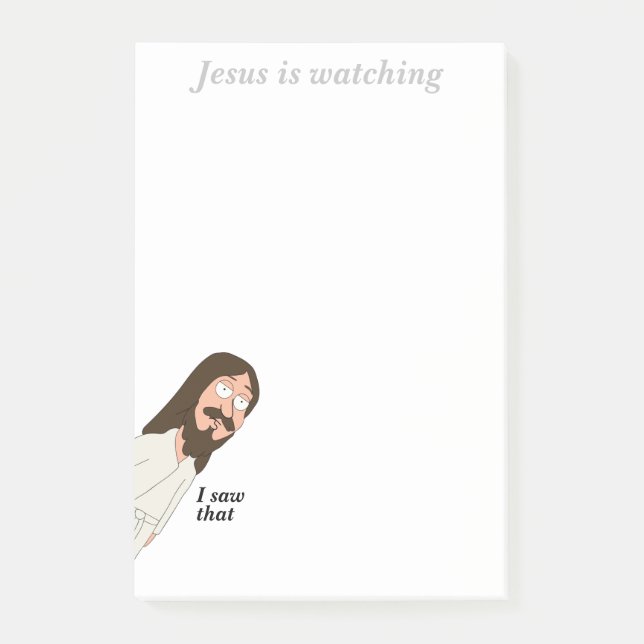 Jesus Is Watching Funny Meme Post-It® Notes (Front)
