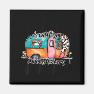 Jesus Is With You Through Every Journey Camper Chr Magnet