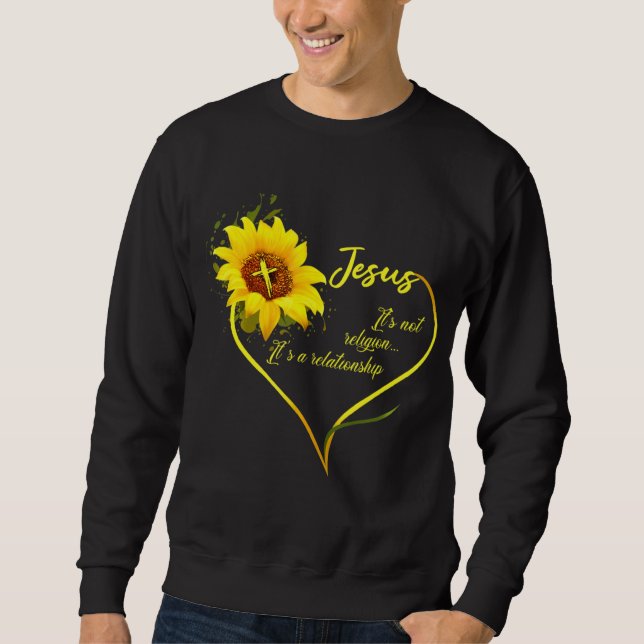 Jesus It's Not A Religion It's A Relationship Sunf Sweatshirt (Front)