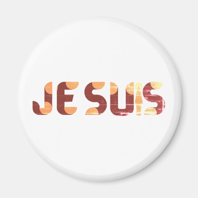 Jesus, Je Suis or I Am Magnet (Front)