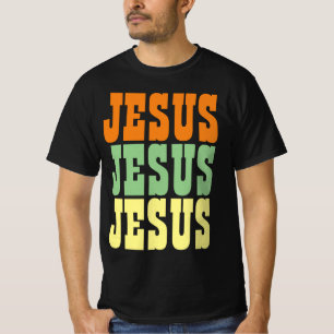 JESUS JESUS JESUS TYPOGRAPHY T-Shirt