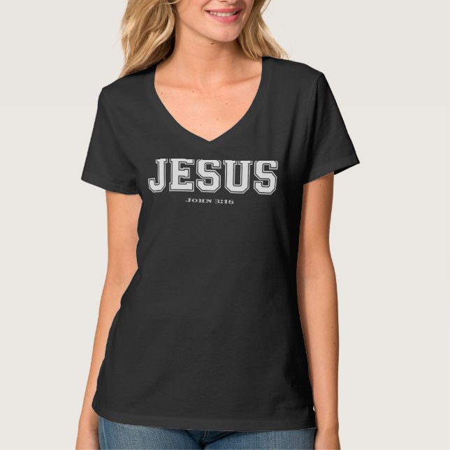 Jesus John 316 Graphic Christian T-Shirt (Front)